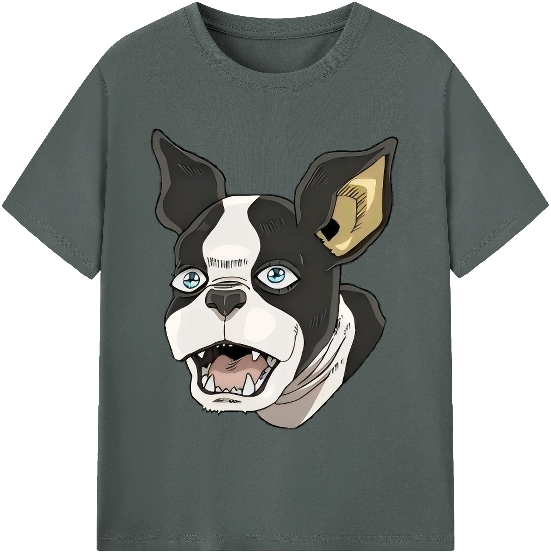 （画像用） ジョジョの奇妙な冒険 イギー JoJo's Bizarre Adventure Iggy 綿100％ メンズ半袖Tシャツ｜肌触りやわらか＆通気性